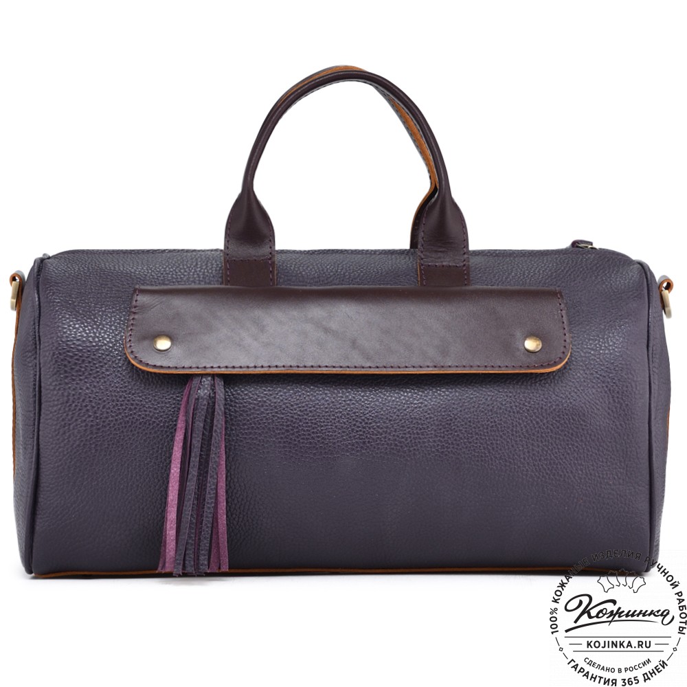 Женская кожаная сумка "Византия" (баклажан)